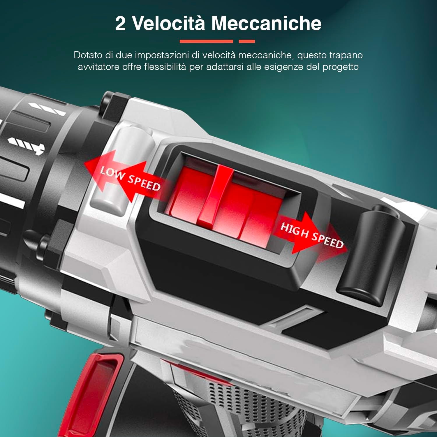 Trapano Avvitatore Cordless con Batteria e Valigetta per Fai da Te - Kit Avvitatore con 135 Accessori, Punte per Metallo, Muro, Legno e Utensili per Bricolage Completo, 12V