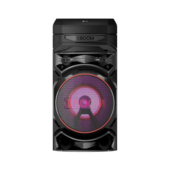 LG XBOOM RNC5 Party Speaker, Multi Color Lighting, Karaoke Feature, 1 Mic + 1 Guitar Input, Wireless Party Link, USB, Bluetooth Connection, XBOOM App