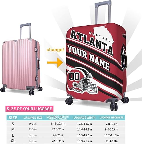 Miniatura 3 de Fundas de equipaje personalizadas con nombre y número, funda de maleta lavable elástica personalizada para equipaje, Atlanta