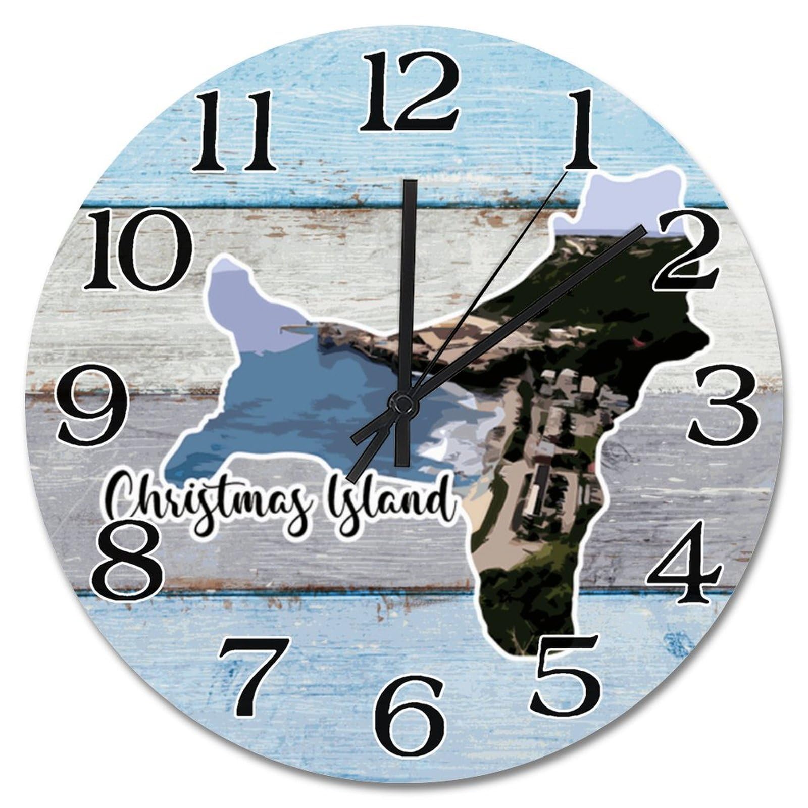 Horloge murale voyage paysage urbain de Noël pour instaurer une ambiance d'évasion dans le salon