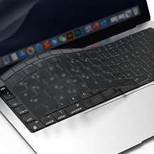Keyboard Cover Compatible with 2021 2020 MacBook Air 13 Inch M1 A2337 A2179 with Retina Display & Touch ID, Ultrathin Keyboard Protection, US Layout TPU, Translucent Grey