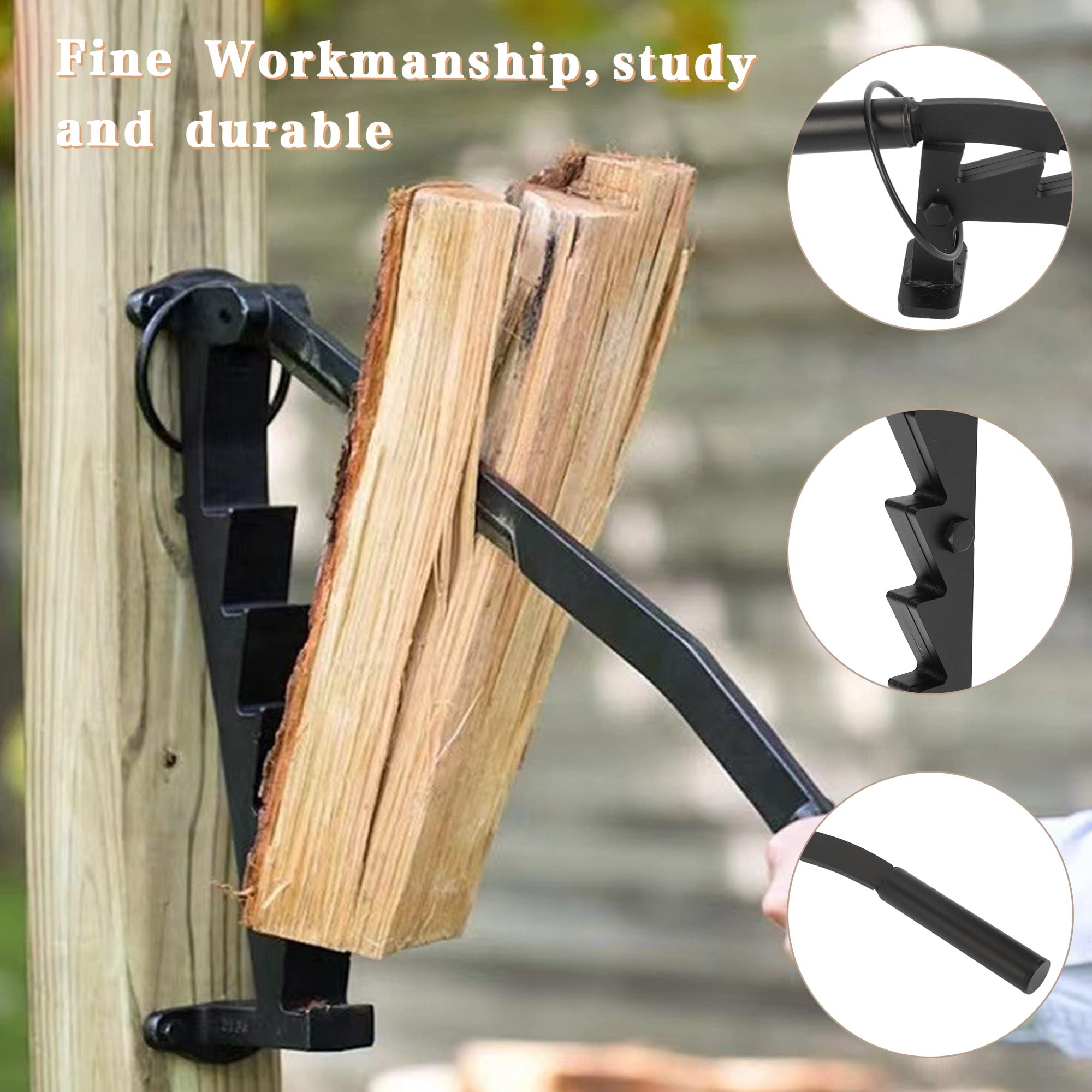 aleawol Legna da ardere Accendibile Splitter a Parete Leva Manuale, Portatile Accensione Maker Per Camini Campeggio Pizza Forni Saune BBQ Griglie
