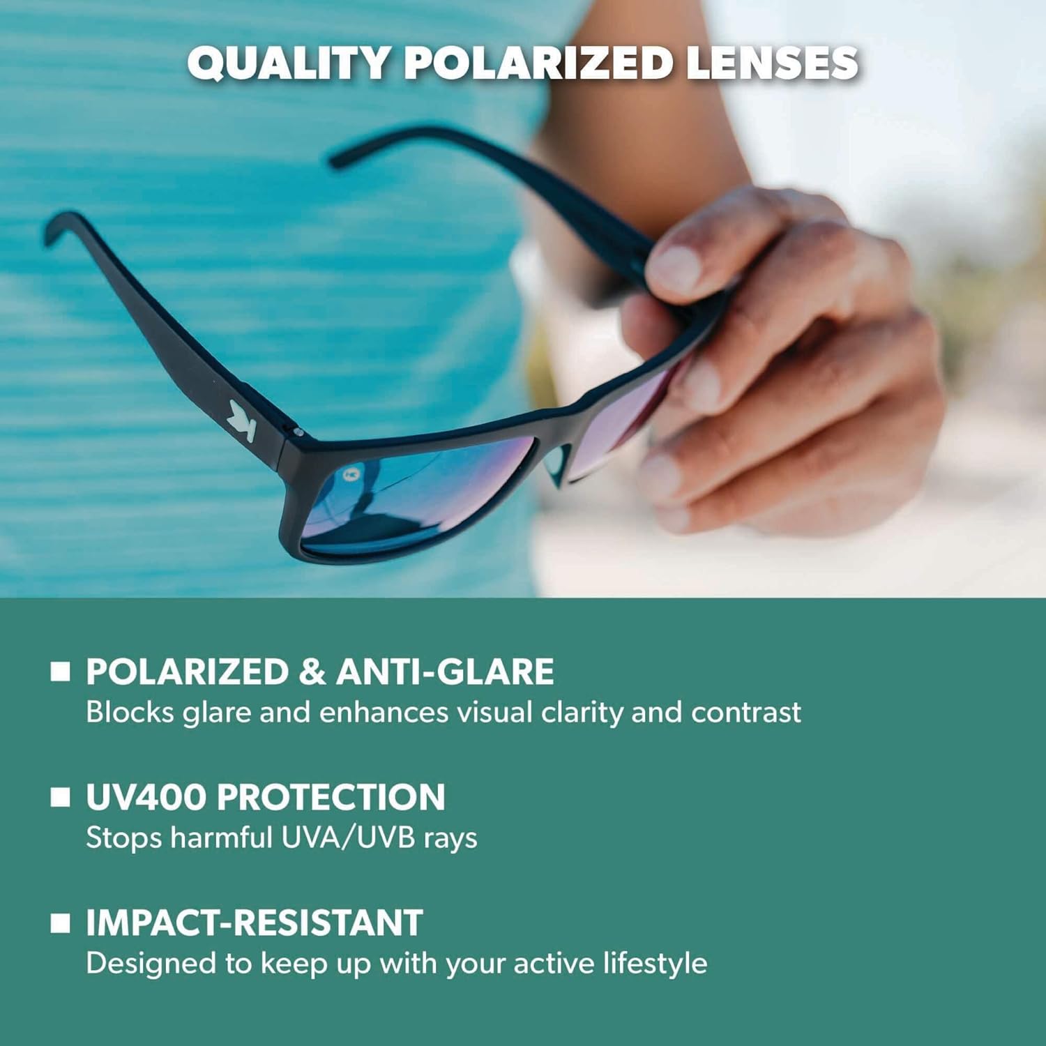 Knockaround Torrey Pines Polarized Sunglasses for Men & Women - UV400 Protection