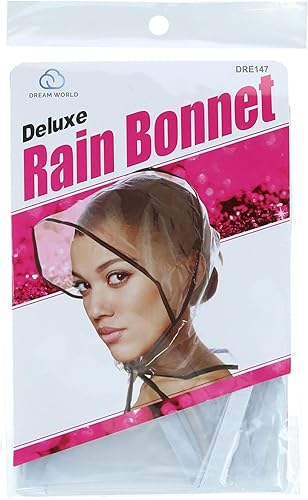 Vista 4 de CTM® - Gorro de lluvia de plástico para mujer, transparente