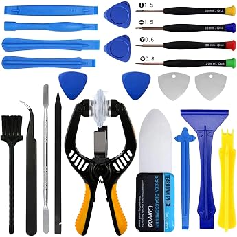 23-St ck Handy Reparatur Werkzeug Set Handy  ffnungswerkzeug Kunststoff  ffnungswerkzeug Saugnapf Schraubendreher Reparatur  ffnungs Werkzeug Kit f r Handy Laptop Tablet iPhone