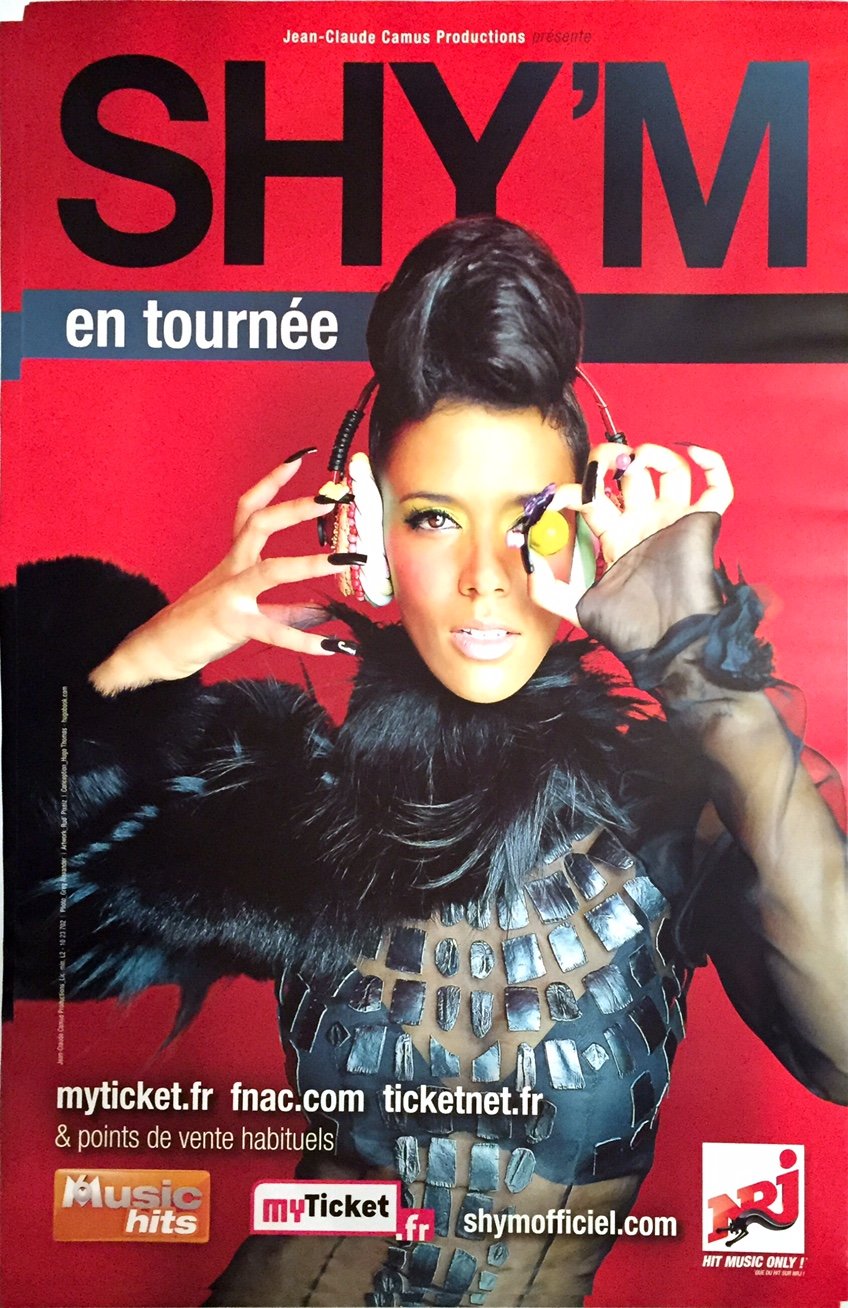 Affiche Shy'M cadeau idéal anniversaire fans 40x60 cm poster déco murale