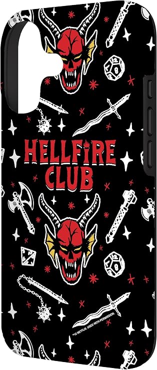 Stranger Things Hellfire Club Pattern Case for iPhone 17