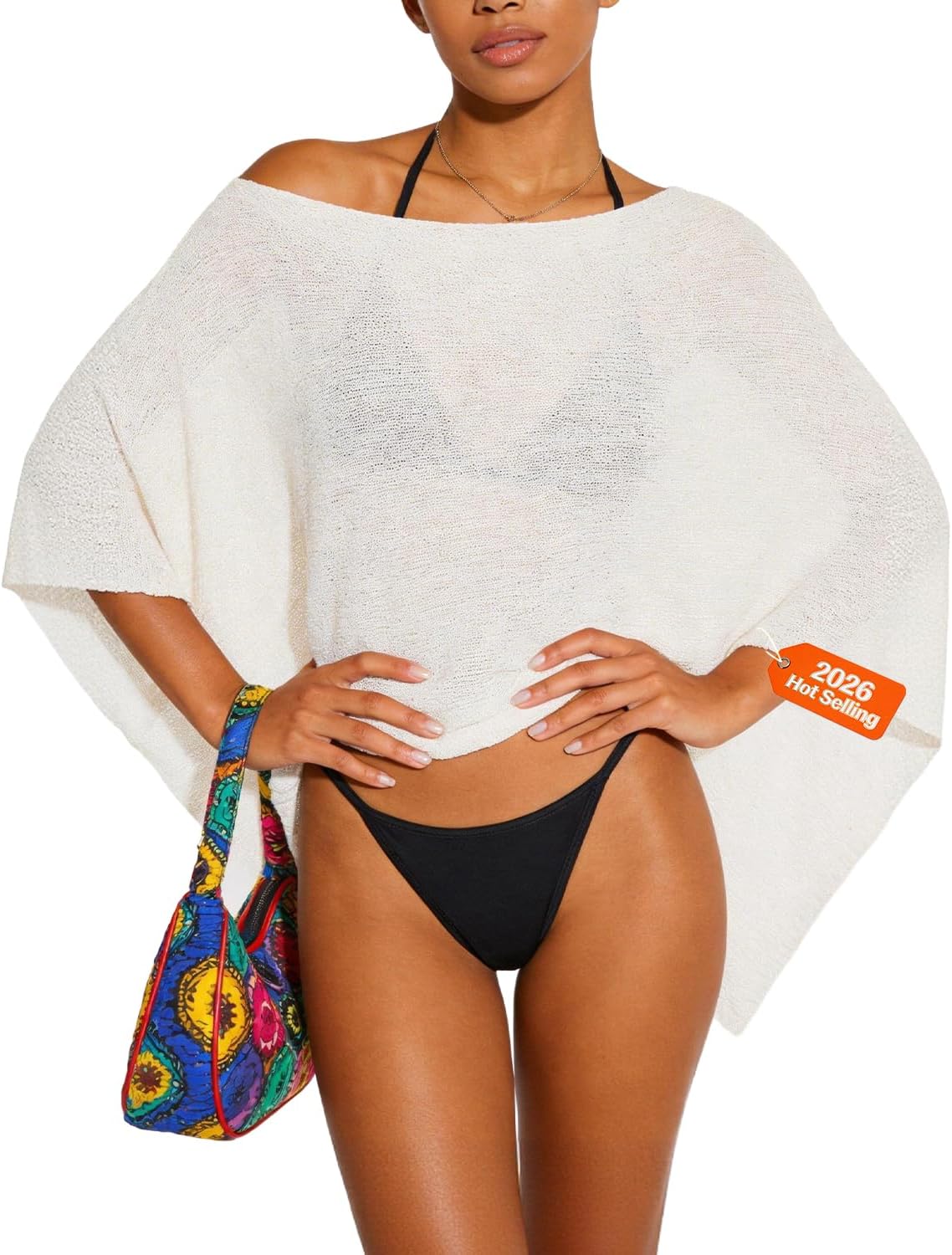 Poncho Sweater Sparkly Bolero Knit Shawl Crochet Mesh Silver Shrug Glitter for Women Ponchos Sweaters Lace Summer