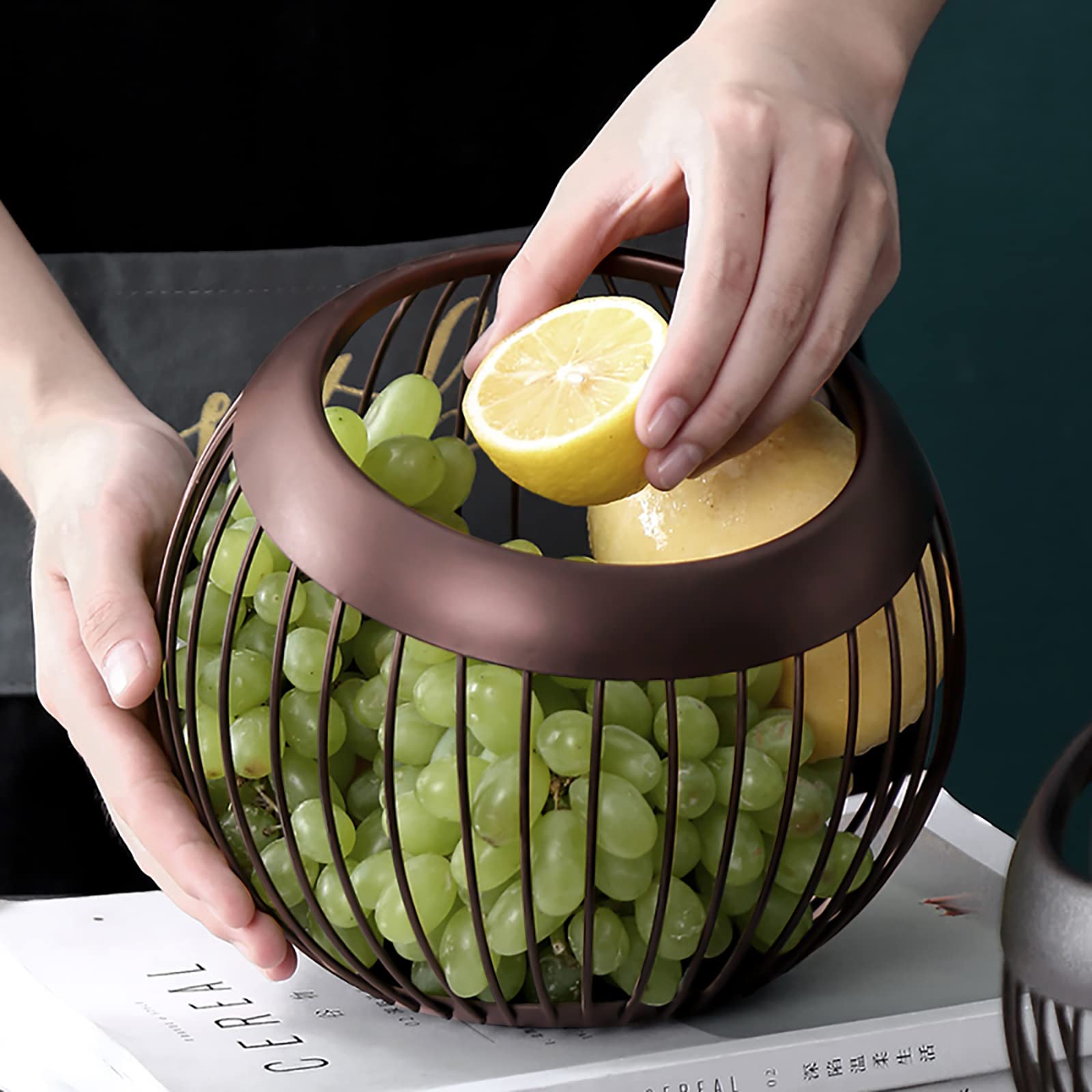 Amazon | VANRA フルーツバスケット 金属製 お菓子入れ 果物かご