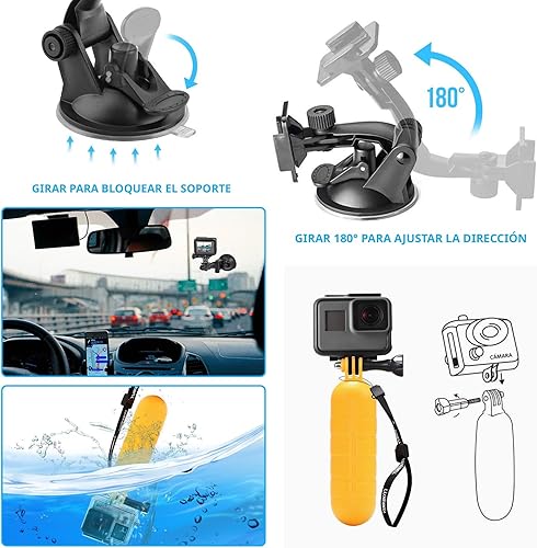 Miniatura 4 de LuxeBell juego de accesorios para AKASO EK5000 EK7000 Cámara de acción WIFI de 4K GoPro Hero 5sesiones 5Hero 43321