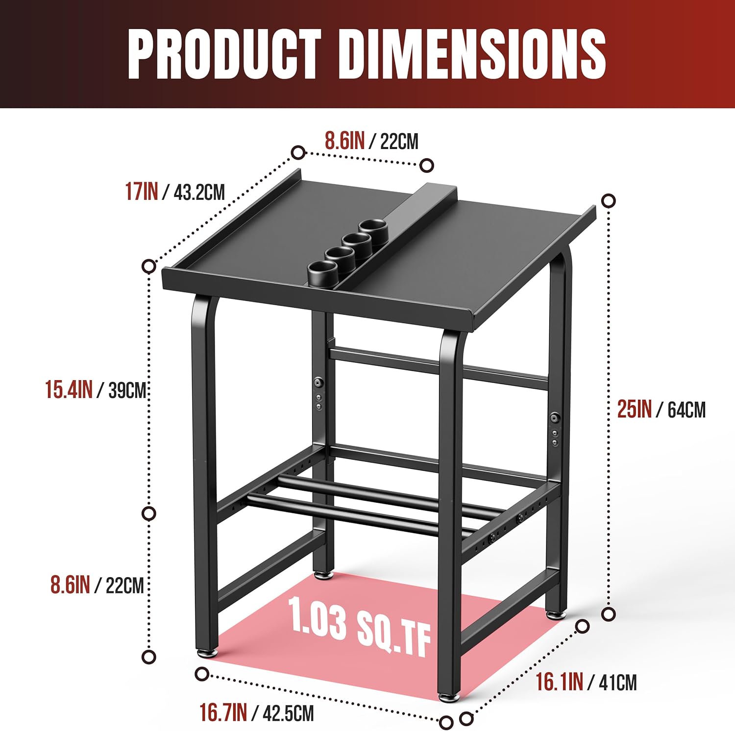 Dumbbell Rack Only Weight Stand For Adjustable Weight 500lbs Load up Heavy Duty for Home Gym（No Dumbbell, Rack Only）