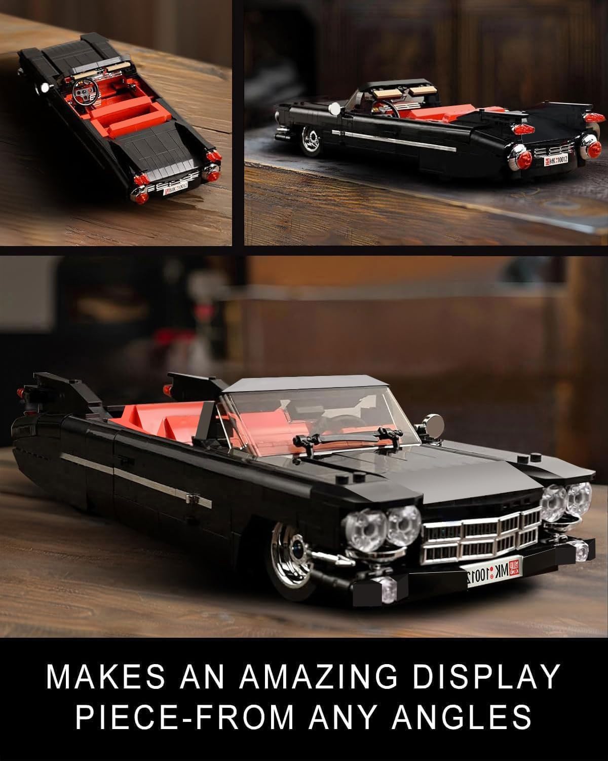 Mould King Sports Car Building Block Kits, MOC Racing Model Building Sets, Convertible Gifts for Kids Age 8+/Adults Collections Enthusiasts - 1,245 Pieces