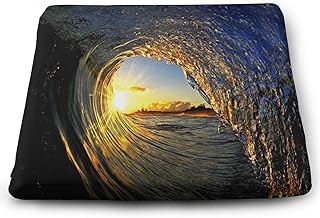 ADGoods Cojín de Asiento Cuadrado Square Seat Cushions Waves Peace Wave Station Premium Comfort Memory Foam Chair Pads For Office,Kitchen,Travel,Car