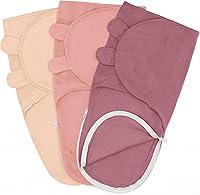 Vista 1 de Comfy Cubs - Manta para envolver fácilmente al recién nacido con cierre de cremallera, 3 unidades - 100% algodón, envoltura para bebé, pequeña