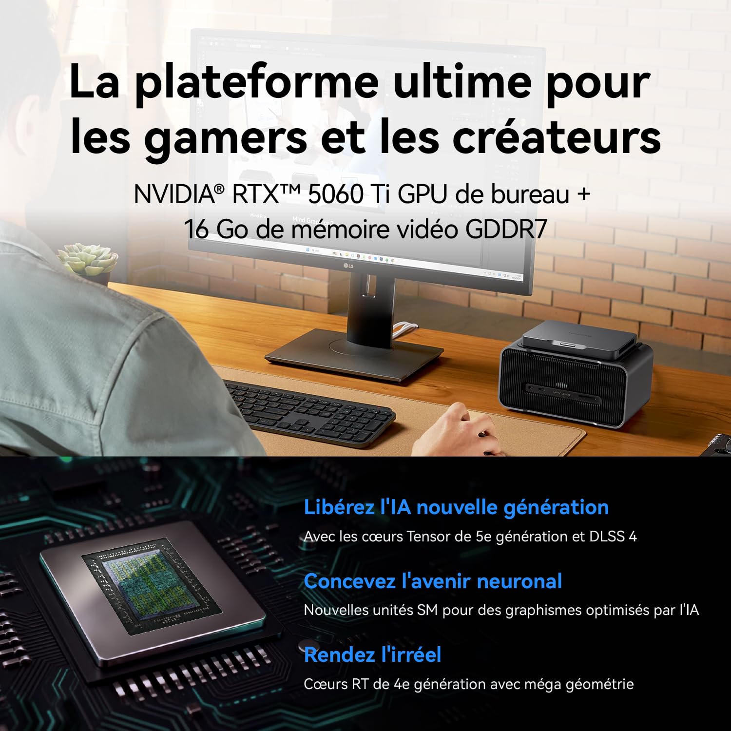 khadas Mind Graphics 2 eGPU met NVIDIA RTX 5060 Ti 16 GB GDDR7