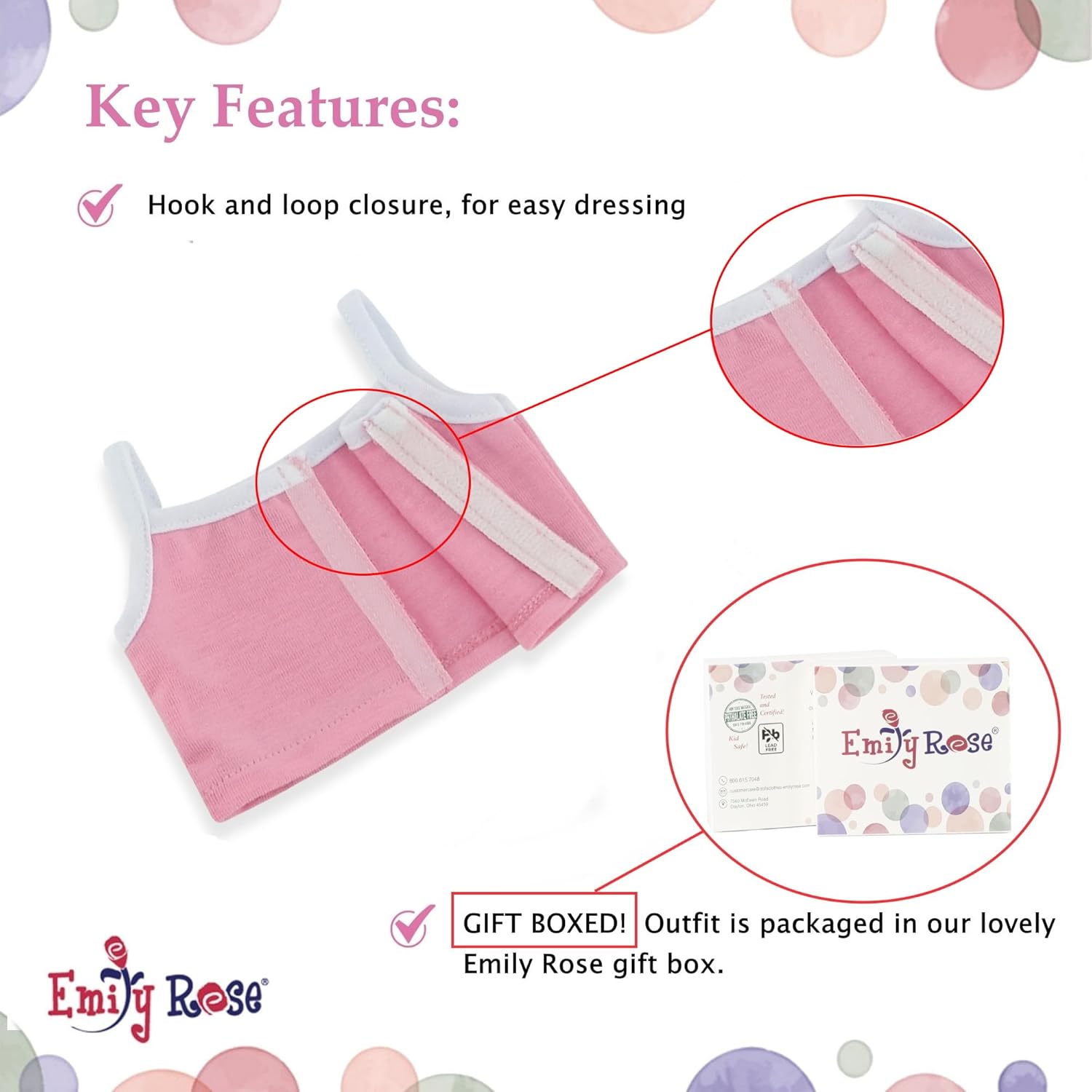 Emily Rose 18 Inch Doll Clothes - 6-PC Basic Underwear Set Socks and Tights | Value Pack 18" Doll Accessories Compatible with American Girl Dolls