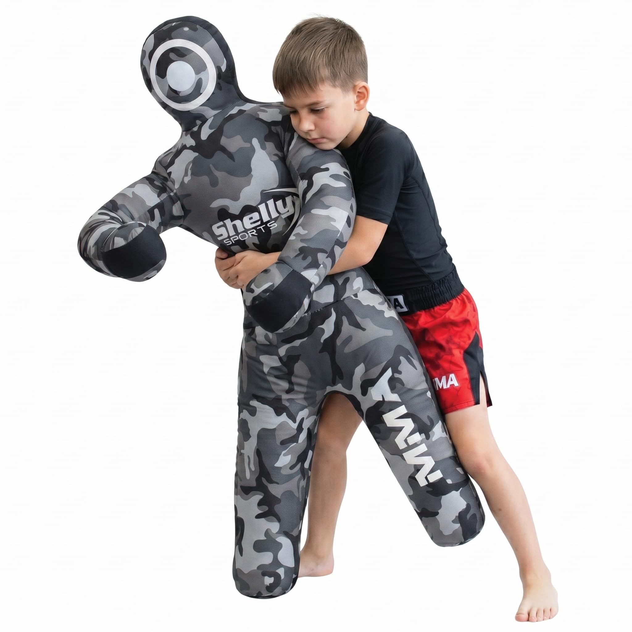 Shelly - Ciuccio per sacco da boxe per bambini, per arti marziali, boxe, karate, jiu jitsu, brasiliano, per arti marziali, boxe, karate, allenamento, senza imbottitura