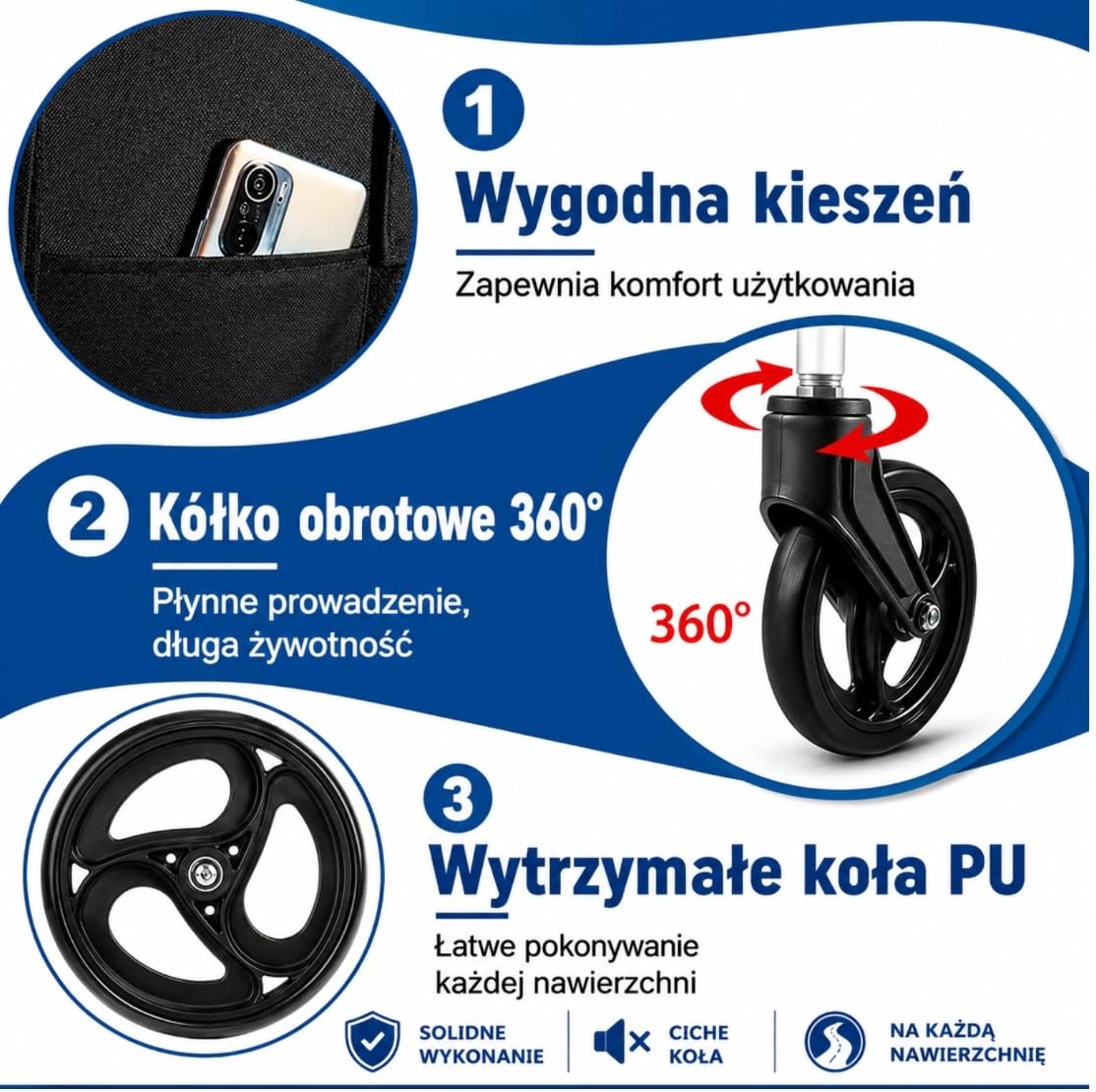 Ultralekki Wózek Inwalidzki Transportowy 6,2 kg Składany Aluminiowy, Wózek dla Seniora i Osób Niepełnosprawnych, Hamulce Opiekuna, Pas Bezpieczeństwa, Do Podróży i Codziennego Użytku