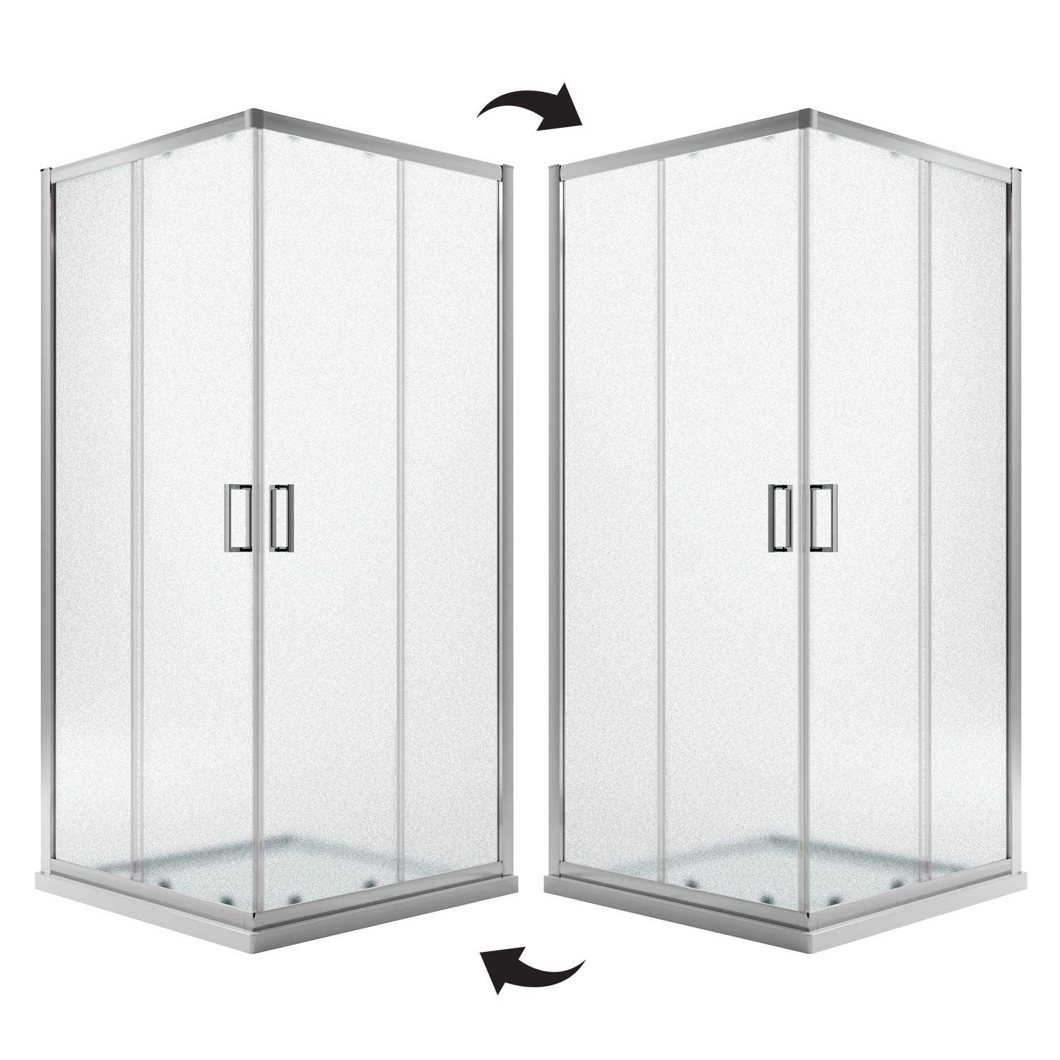 Box Doccia Quadrato 70x70 H185 Stampato C 6mm mod. Ready