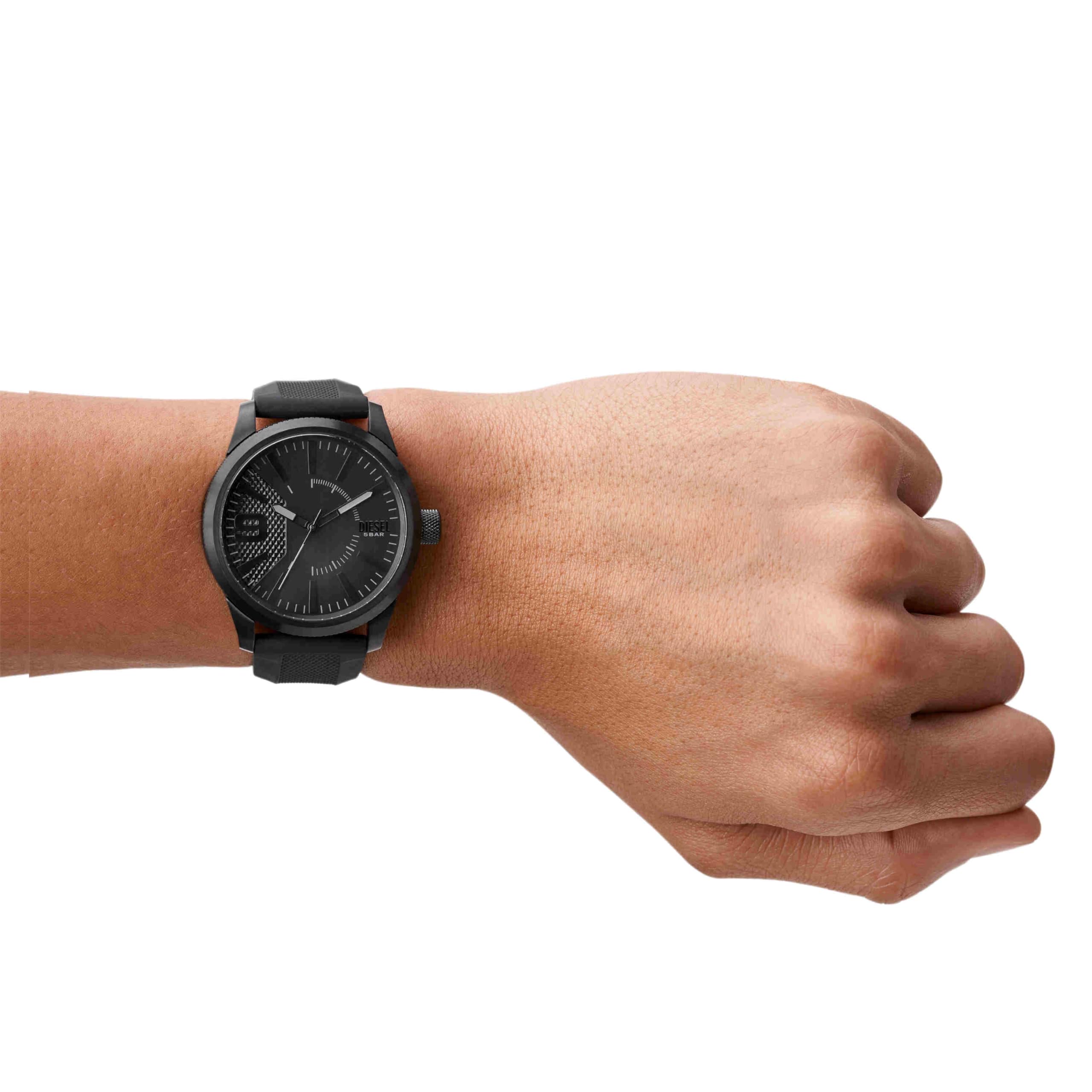 Diesel RASP Herrenuhr, Quarzwerk mit Silikon-, Edelstahl- oder Lederarmband