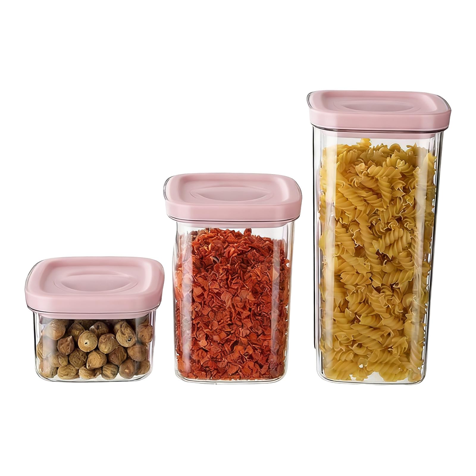 Xinsheinelry 3Pcs Portable Rotating Storage Canisters with Leakproof Lid for Efficient Space Utilization Storage Containers