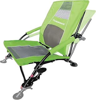 STRONGBACK Beach Chairs - Low Gravity Recliner Portable Beach Chair - with Built-in Lumbar Support, Heavy Duty Folding Beach Chairs, Great for Travel