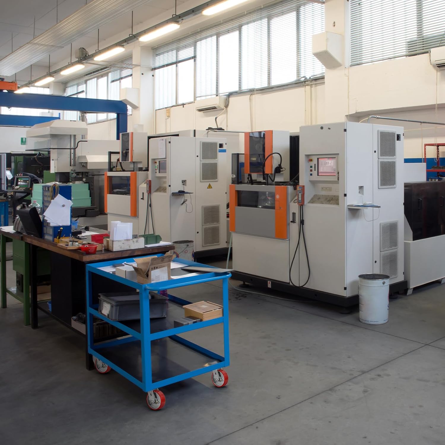 5" X 2" Caster Wheels, Heavy Duty Caster, Polyurethane Wheels/with Roller Bearing, Steel Hub, Capacity up to 2000LBS, Use for Platform Truck, U-Boat Cart,Workbenches(2 Swivel)