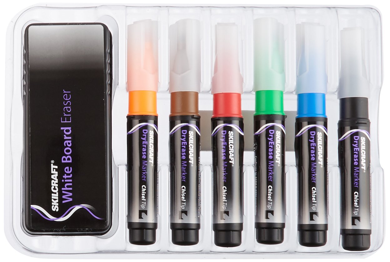 Amazon.com : Skilcraft Dry-Erase 6-Color Assorted Markers