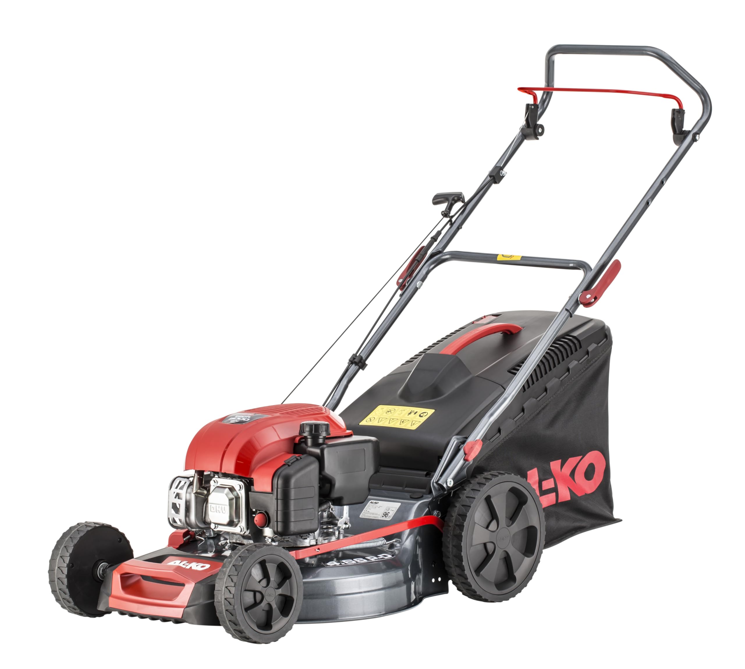 AL-KO Benzin-Rasenmäher Easy 4.66 P-D, 46 cm Schnittbreite, 1.9 kW Motorleistung, zentrale Schnitthöhenverstellung, 4INONE Function, Stahlblechgehäuse, für Rasenflächen bis 1200 m²
