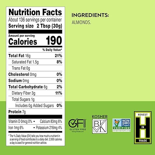 Miniatura 2 de Once Again Mantequilla de almendras cremosa natural, 9 libras (igual que 9 frascos), ligeramente tostada, sin sal, sin azúcar, certificado sin