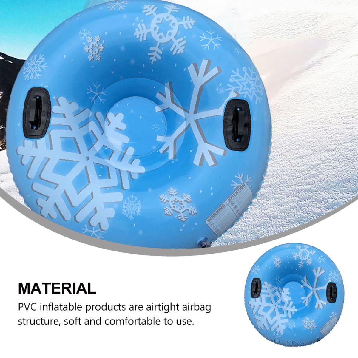 Slitta Gonfiabile da Neve in Pvc Blu, Tubo per Sci Outdoor | 1 Pezzo, Uso Sportivo Invernale All'aperto, Tenuta Aria e Resistenza All'usura