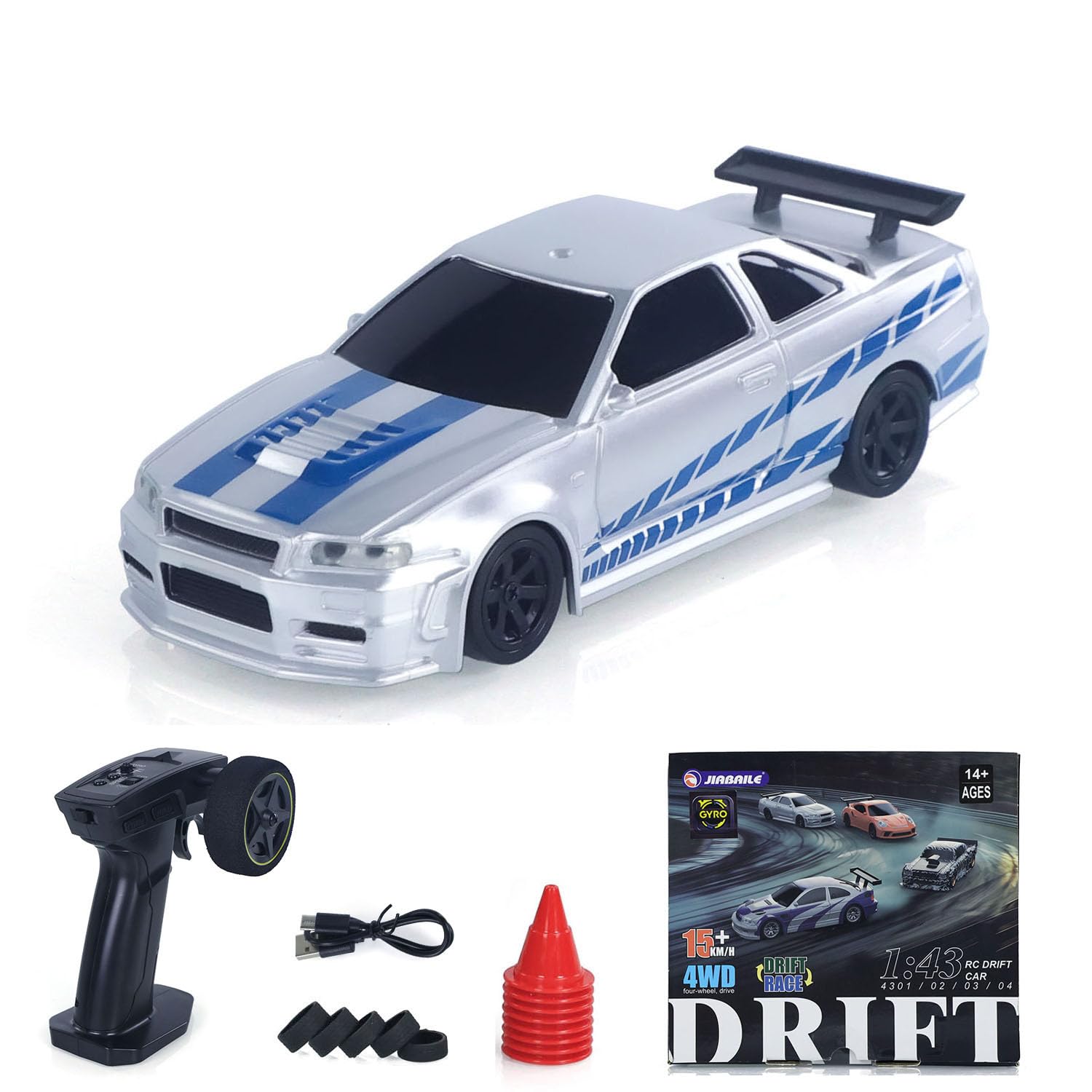 Amazon.com: wheelfun 1:43 RC Drift Car 4WD High Speed Racing