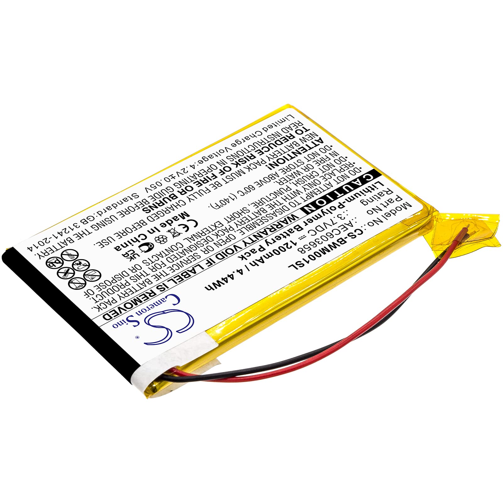 Battery Replacement for BW MC-XW00-Y-CN-00 Gasalert Microclip Gas Detecto MC-XW00 MC-XW00-Y GasAlert Micro Clip XL MCXL-MPCB1 AEC603658