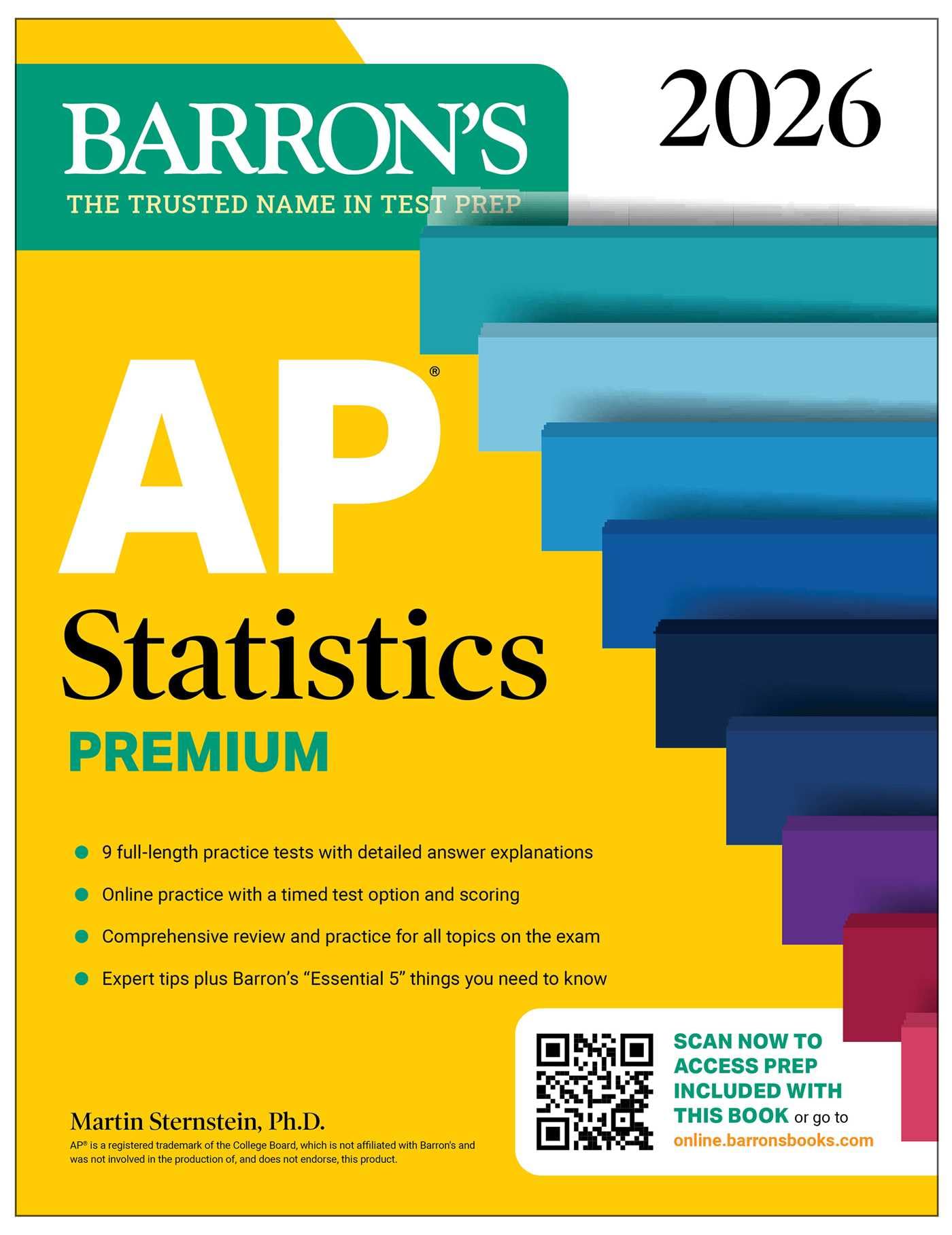 AP Statistics Premium, 2026: Prep Book with 9 Practice Tests + Comprehensive Review + Online Practice (Barron's AP Prep)