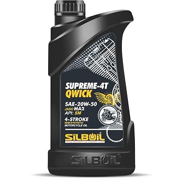 SUPREME 4T -QWICK 20W-50 (API: SM) (JASO: MA-2) High Performance Synthetic Blend Engine Oil (900 ml, Pack of 1)