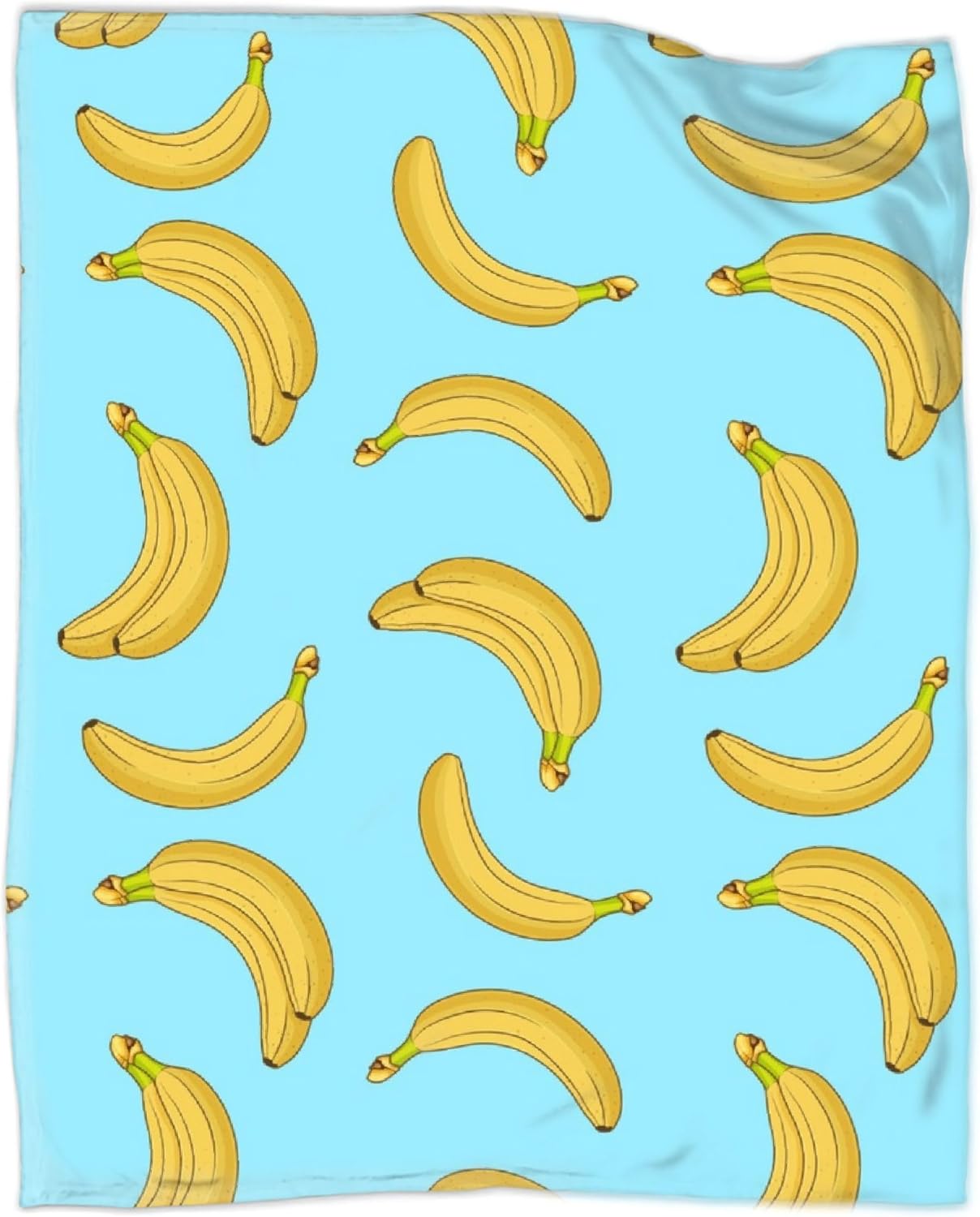 Yellow Bananas Blanket Gifts for Banana Lover 80 x 60 Inch