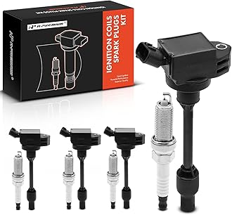 A-Premium Set of 4 Ignition Coil Pack and Iridium Spark Plugs Compatible with Toyota Camry 2018-2020 2.5L, RAV4 2019-2020 2.5L, Corolla 2020 1.8L