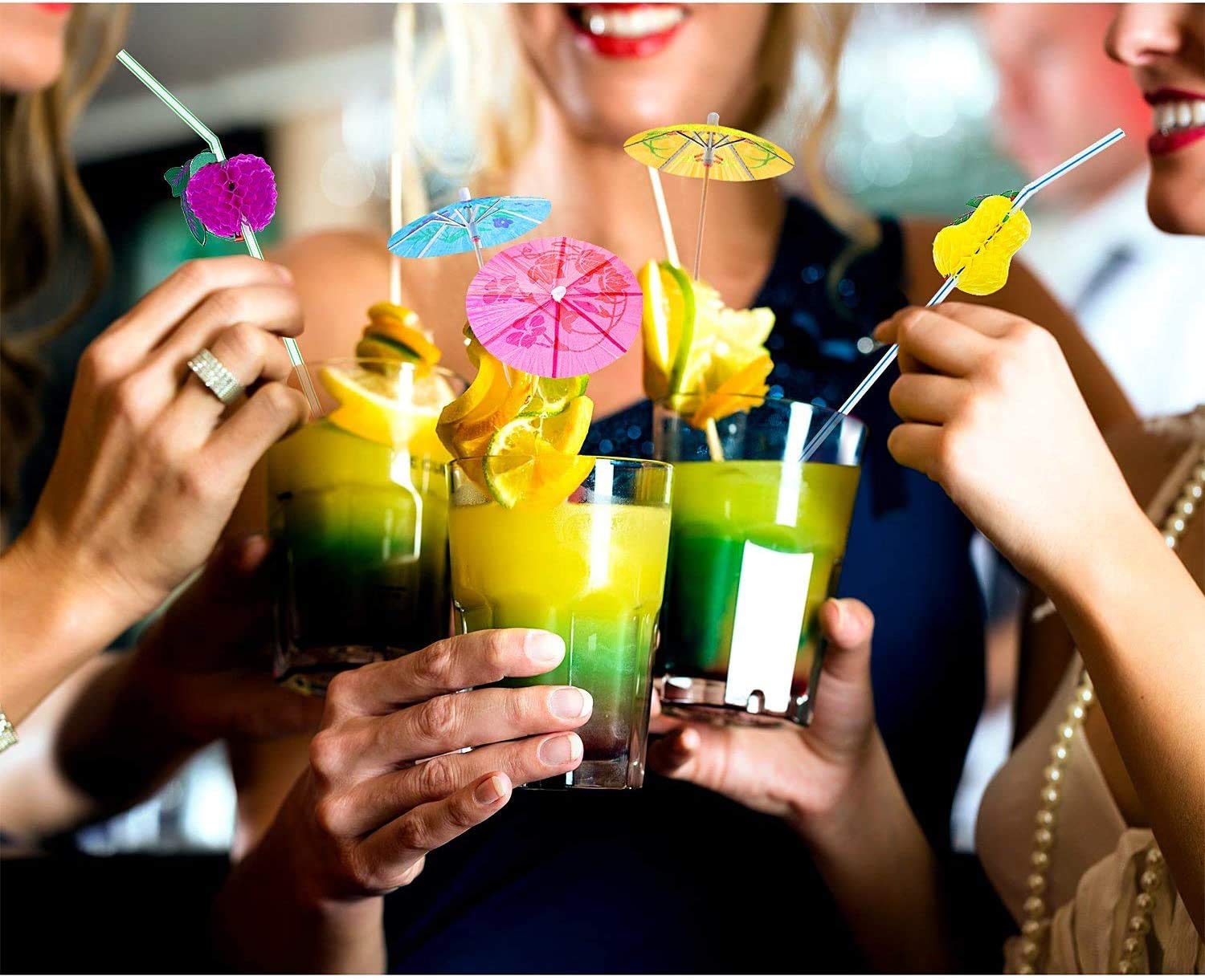 Lot De 288 Mini Parasols Cocktail Colorés – Décorations Pour Boissons, Fruits, Desserts – Pour Fêtes, Bars, événements – En Papier Et Bois