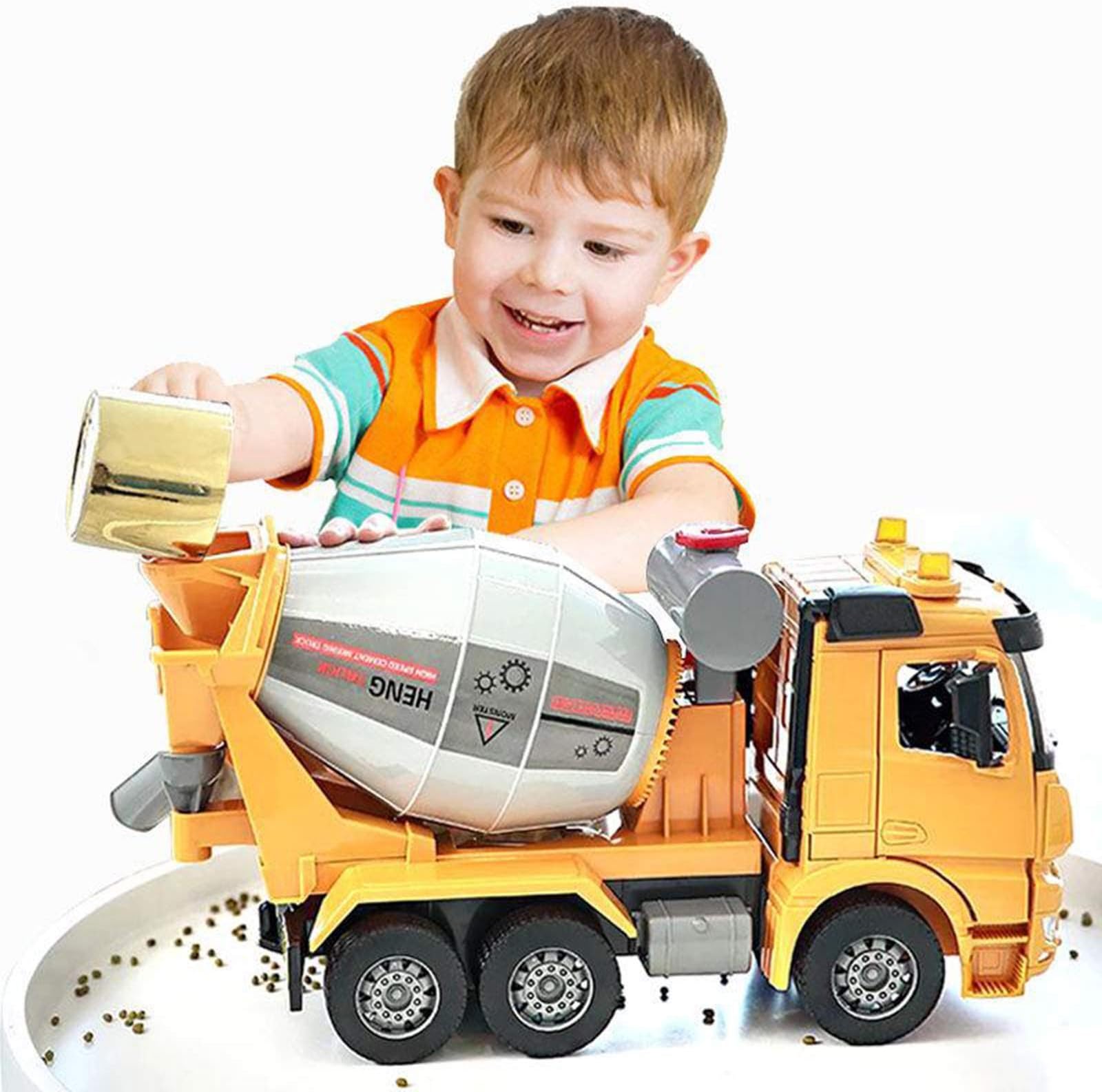 Large Size Simulation Cement Truck Mixer Toy Vehicle Model Inertia Concrete Engineering Tanker Dump Children's Boy Gift