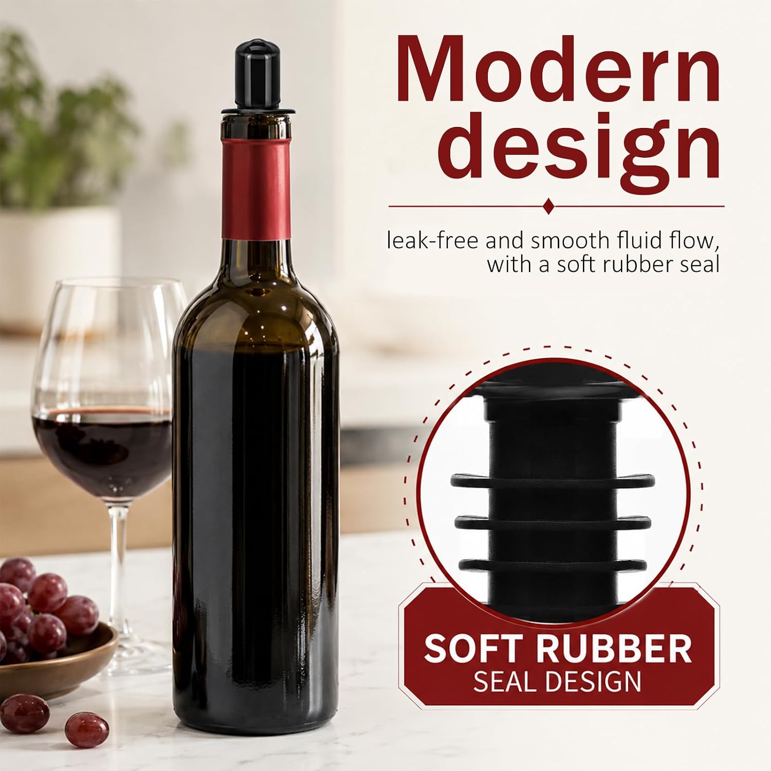 12 Pcs Plastic Bottle Pourers with Dust Caps, Syrup Liquor Pour Spouts