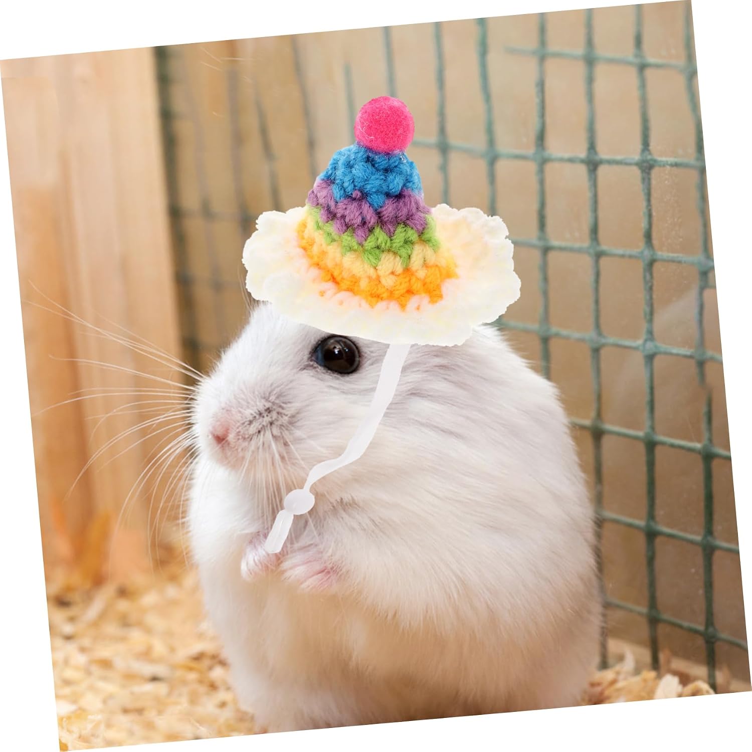 INOOMP Lightweight Knitted Hamster Hat for Small Pets for Birthdays and Costume Accessories Adorable Design for Chinchillas Guinea Pigs