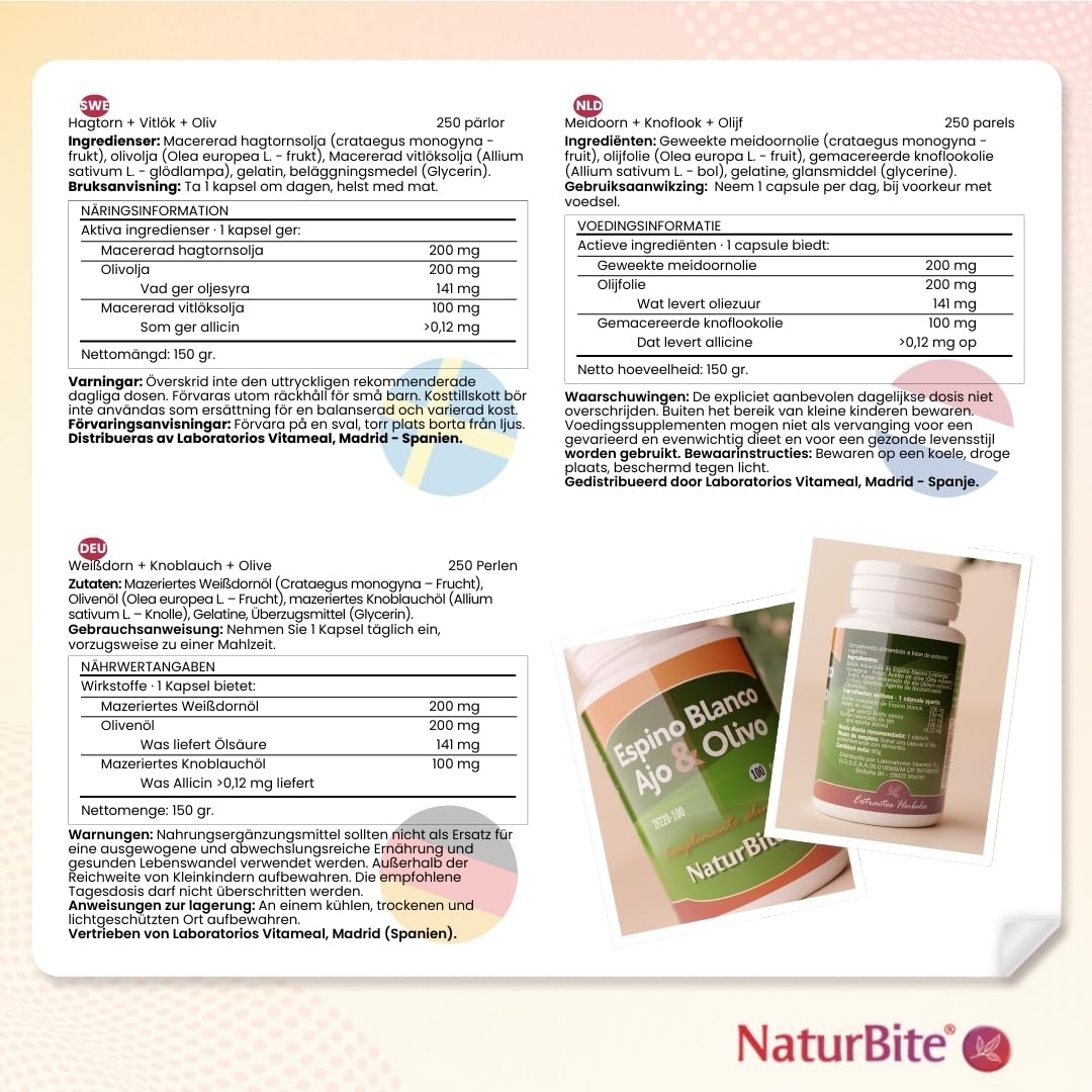 Eubépine, Ail & Olive, 500mg 250 perles. NaturBite