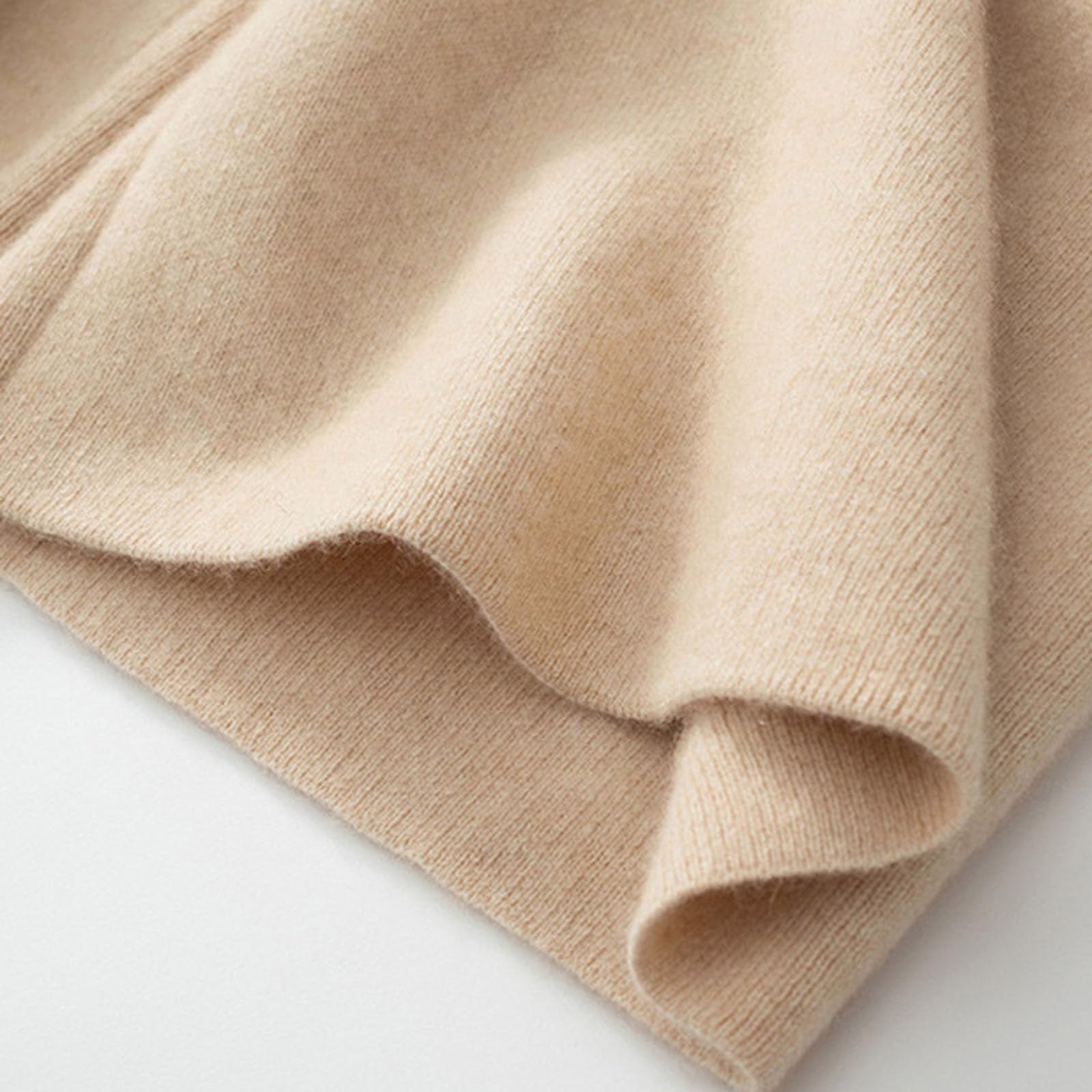 Generisch Pantaloni da donna in lana con gamba larga, per autunno e inverno, a vita alta, per il tempo libero, elasticizzati, in tessuto, da lavoro, lisci, eleganti