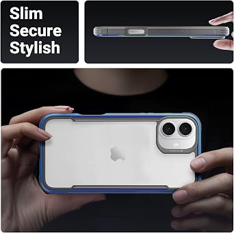 RAPTIC Shield for iPhone 16 Case, [for 2024 Capture Button Shockproof Protective Clear Case], Military Grade 13ft Drop Tested, Durable Aluminum Frame, Anti-Yellowing Case, 6.1 inch, Iridescent
