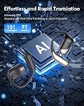 Real-Time AI Translation Earbuds - 198 Languages 3-in-1 Translating Device, Écouteurs traducteurs Anglais-français, Clear Voice Translation Headphones with Charging Case for Travel & Learning