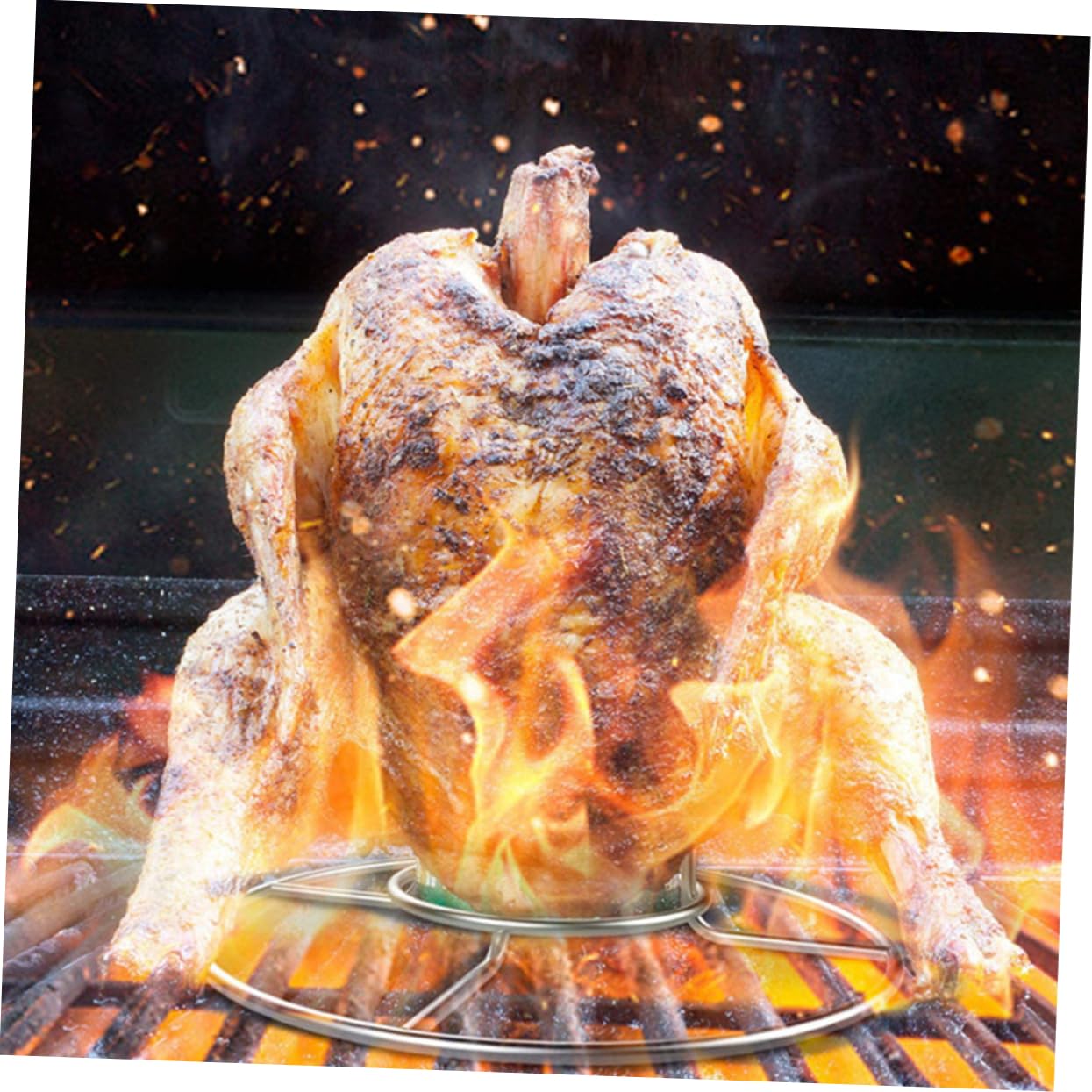 Kisangel 2pezzi Pollo Supporto per Pollo da Esterno Ripiano per Arrostire Supporto per