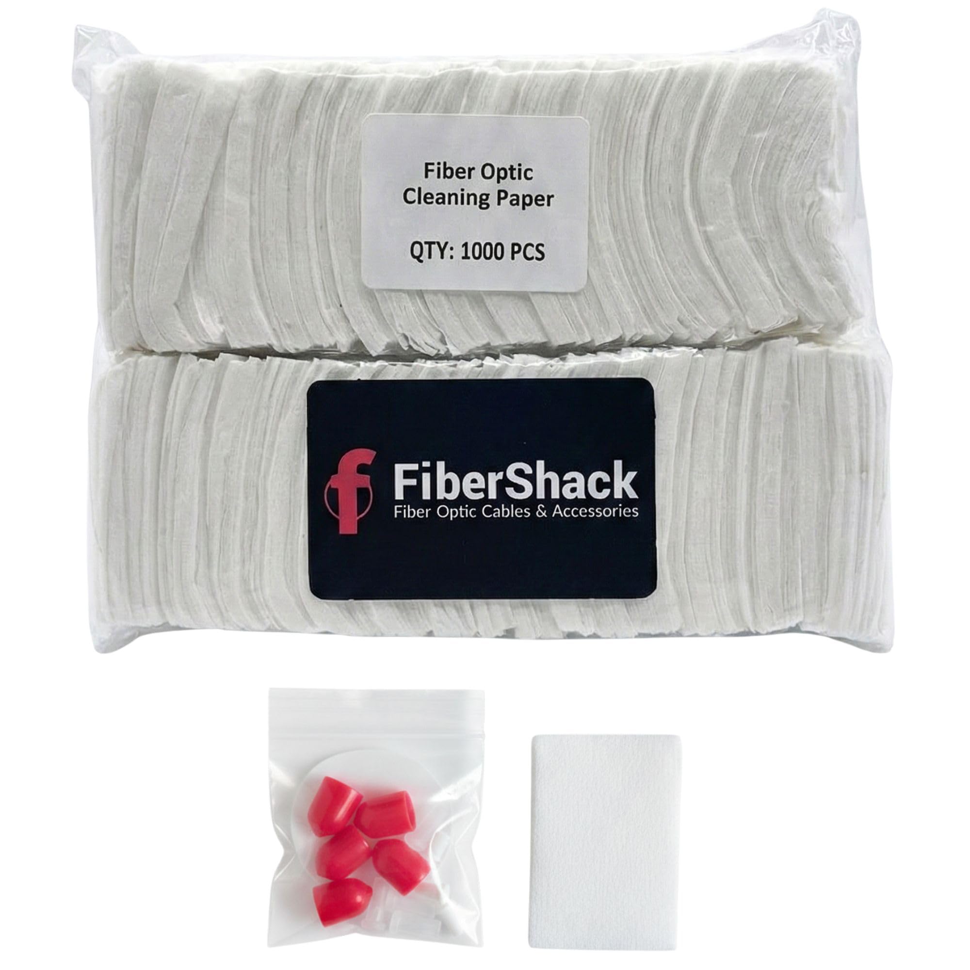 Fibershack - Fiber Optic Cleaning Wipe Bulk Pack - 1000 Pieces - Lint Free Anti Static Wipes for Dry Cleaning Fiber Optic Cables & End Faces-image-29
