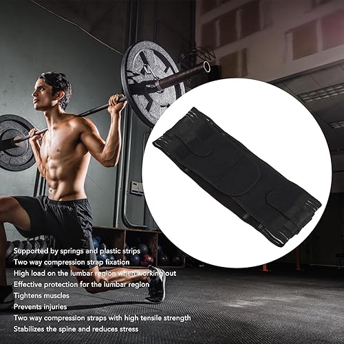 Miniatura 6 de Soporte lumbar para espalda baja, cinturón de apoyo para espalda baja, cinturón de apoyo transpirable para ciática, cinturón de compresión doble