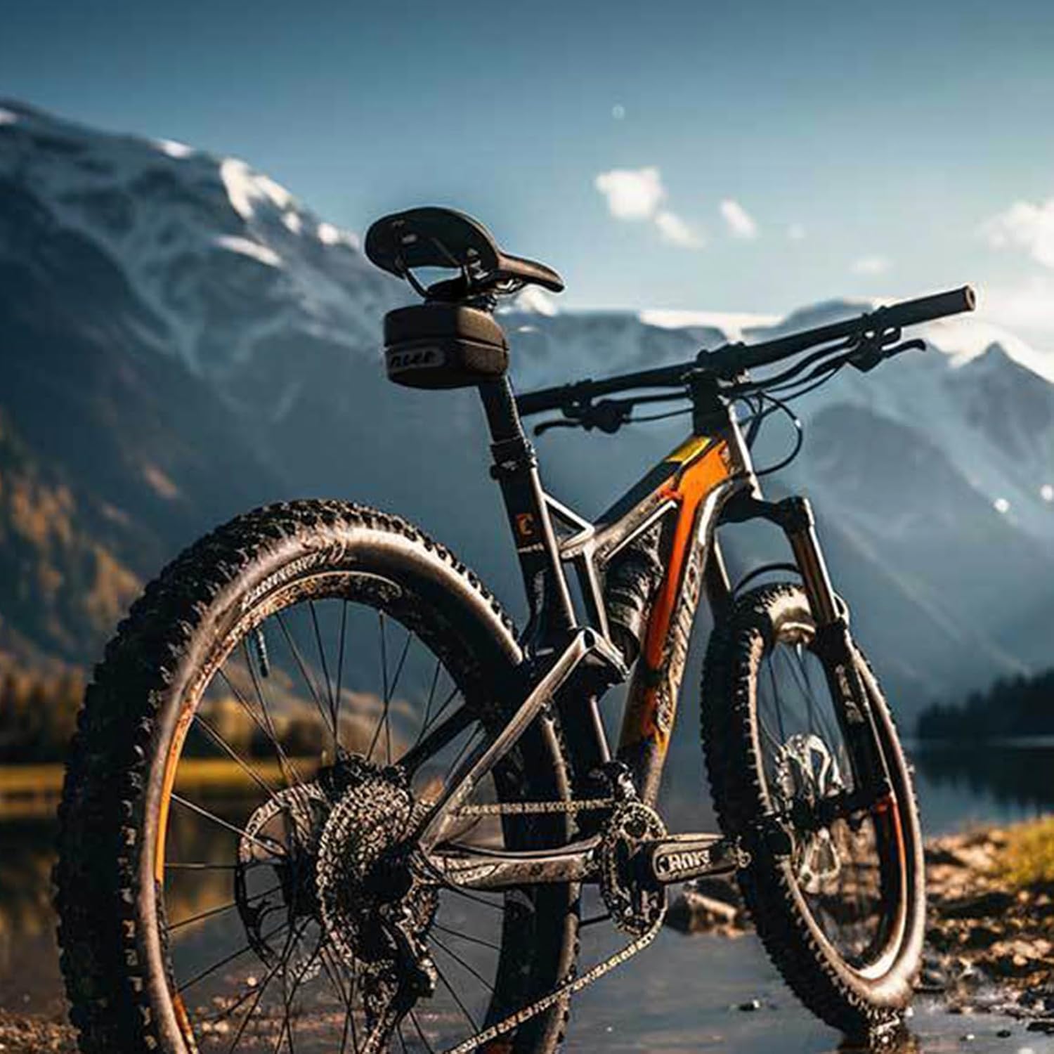 ENLEE Bike Saddle Bag, Adjustable Bicycle Seat Bag, Quick-release Tail Bag Cycling Seat Pack for Mountain Road Bikes (Black) - Image 6