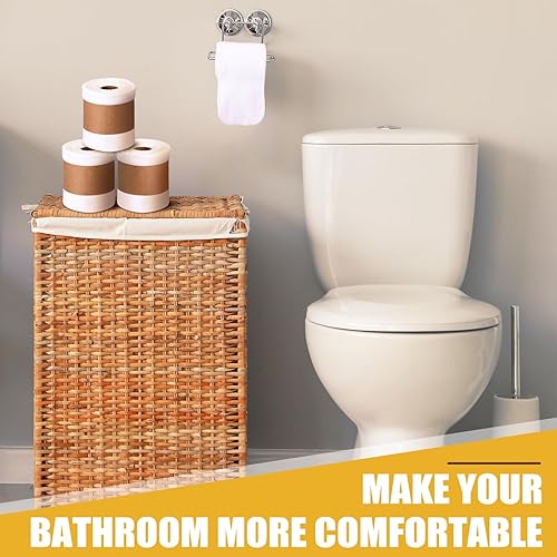 Miniatura 2 de FuWeave 60 piezas de papel higiénico reutilizables, lavables, toallas de bidé, enrollables, transpirables, suaves, absorbentes, de color, sin